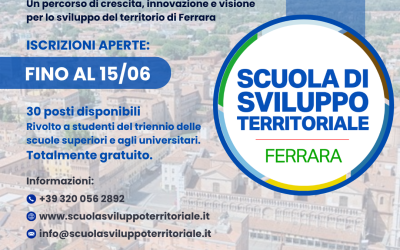 Apertura iscrizioni – IV edizione della Scuola di Sviluppo Territoriale di Ferrara